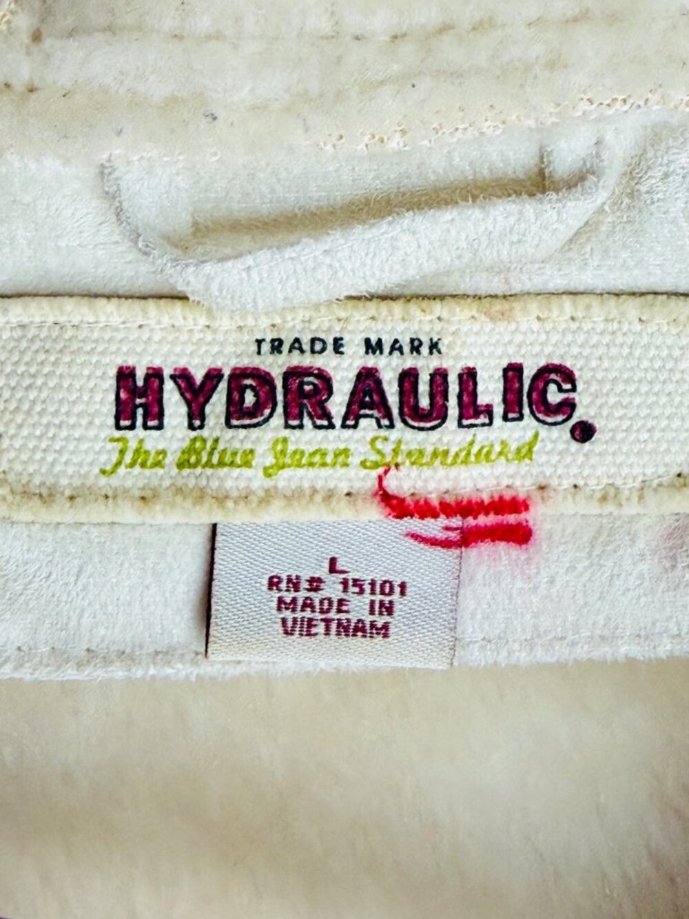 Vintage Hydraulic Hooded Cream Faux Suede & Fur Penny Lane Coat L Y2K 90s Grunge - Picture 16 of 16